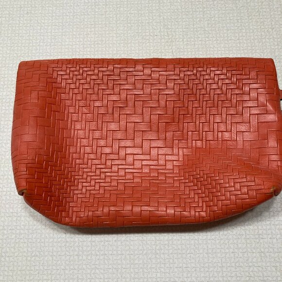 EUC Patricia Nash Apricot Orange Leather Wristlet - Picture 4 of 10